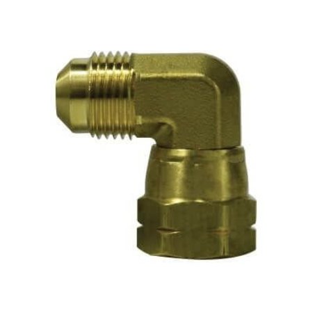 MIDLAND METAL Flare Swivel Elbow, Elbow FittingConnector, 34 Nominal, Male Flare x Female Flare End Style, 1 10497